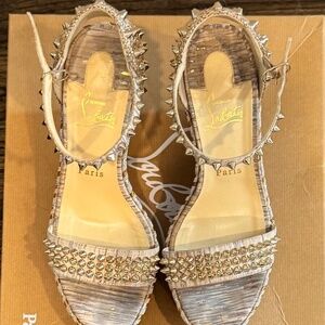 Christian Louboutin Studded Summer Wedges